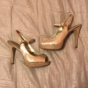 Gold Sparkly Heels